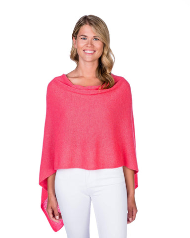 Alashan 100% Cashmere Topper: Coral Reef