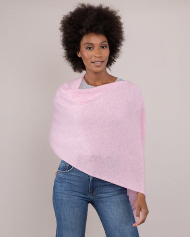 Alashan 100% Cashmere Topper:  Pink Swirl