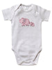 Jacaranda Short Sleeve Onsie Elephant and Baby Pink