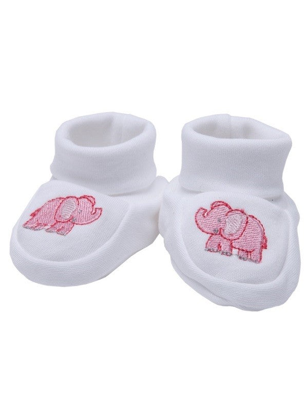 Jacaranda Booties. Elephant and Baby, Pink