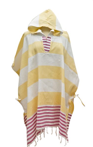 Derin Woman's Poncho Yellow/Pink